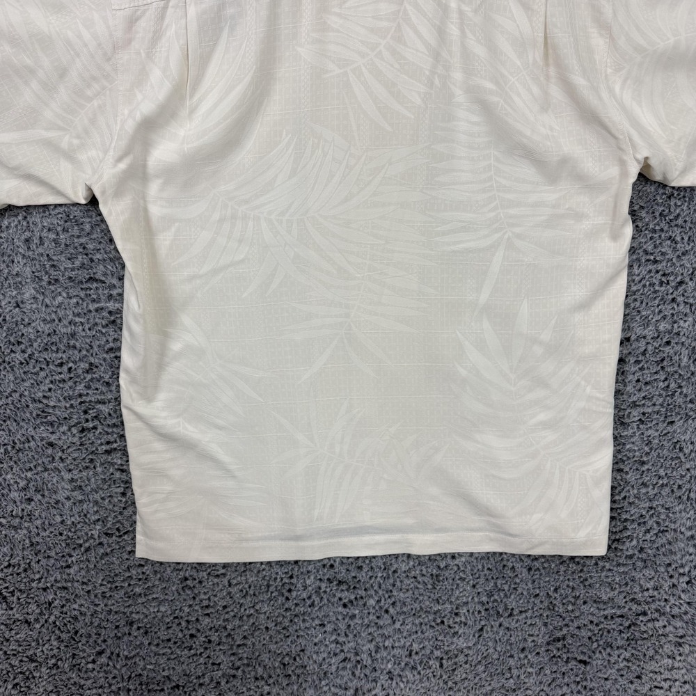 Tommy Bahama Shirt Mens Large White Floral Short Sleeve Button Up Hawaiian - Picture 12 of 15